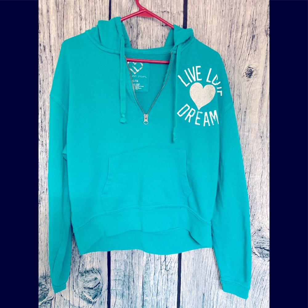 Aeropostale Half Zip Cropped Hoodie